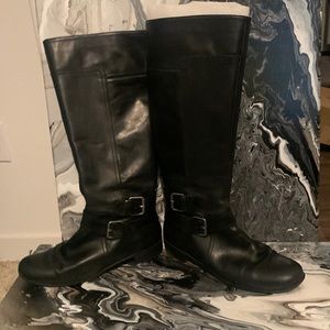 Nine West Black tall leather boots